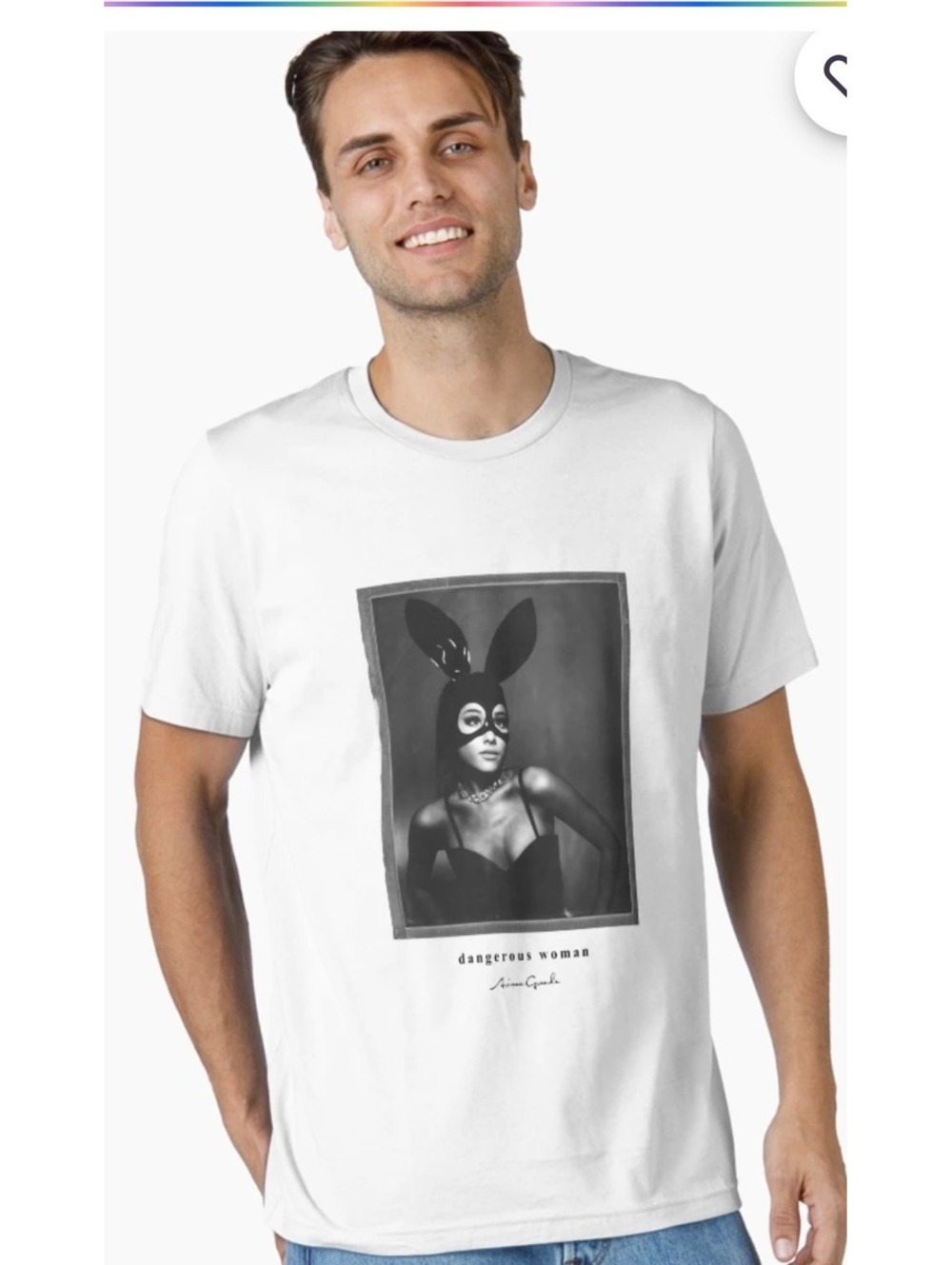 Ariana Grande Dangerous Woman Concert T-Shirt Medium White Cotton